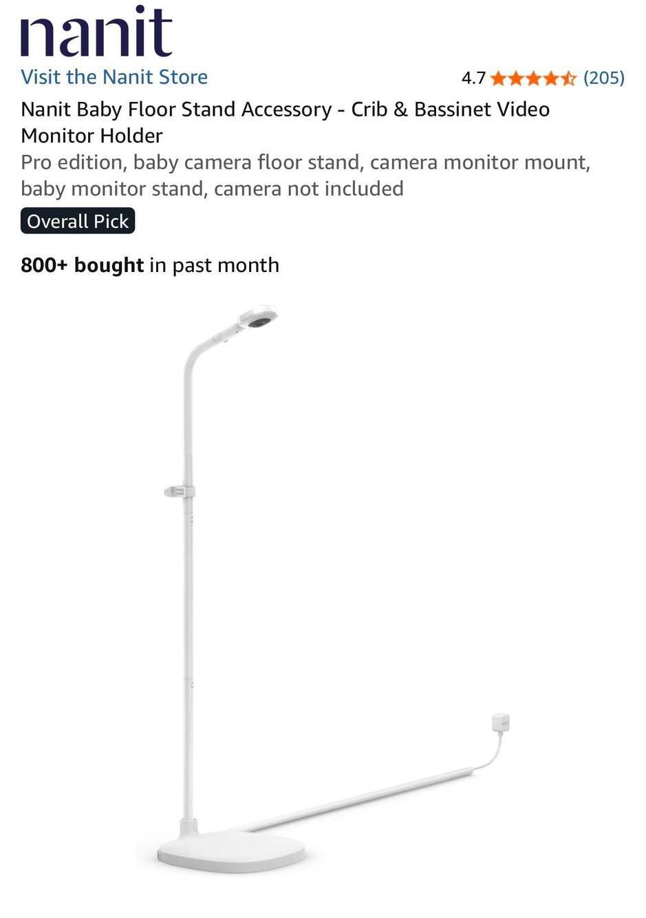 Nanit Pro Baby Monitor Floor Stand